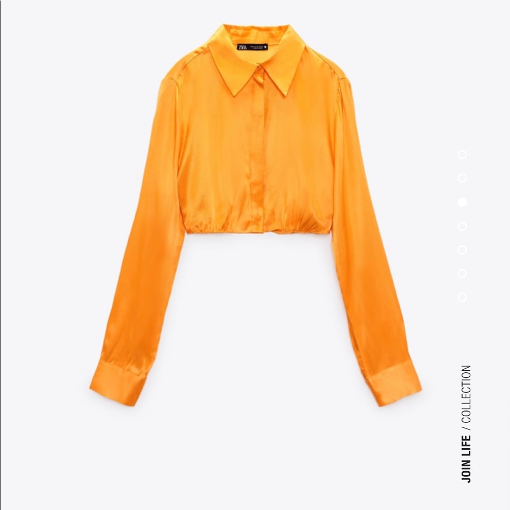 Zara Satin Effect Crop Top